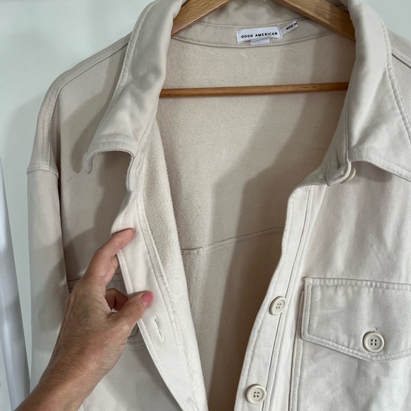 Good American button-down shacket size 5/6 Large or XL - Picture 5 of 5